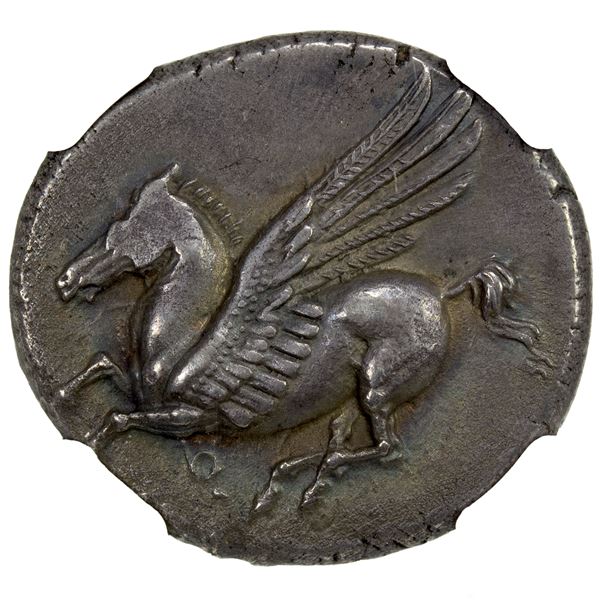 CORINTHIA: Corinth, AR stater (8.34g), ca. 375-300 BC, NGC graded About Unc