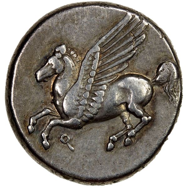 CORINTHIA: Corinth, AR stater (8.58g), ca. 345-285 BC, Choice VF