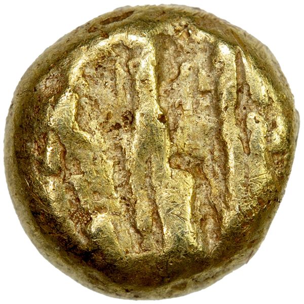 IONIA: Uncertain Mint, EL myshemihekte (1/24th stater) (0.57g), ca. 650-600 BC, VF