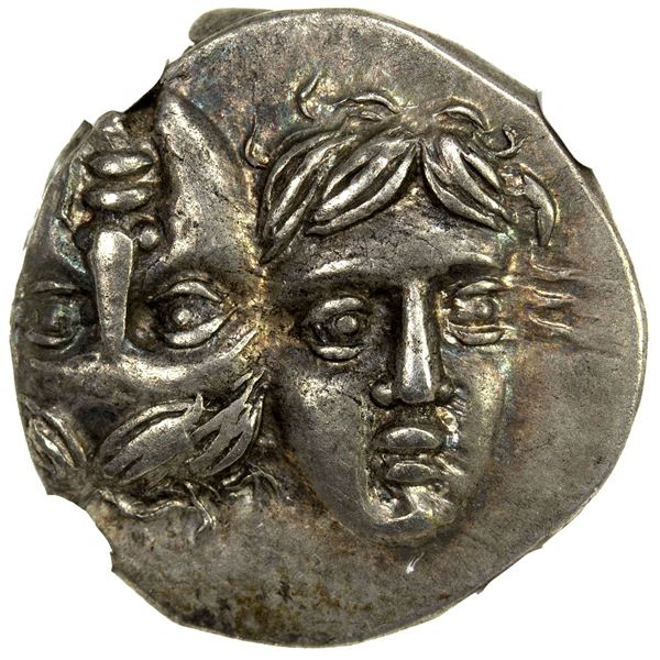 MOESIA: Istros, AR drachm (5.72g), ca. 313-280 BC, NGC graded Choice EF
