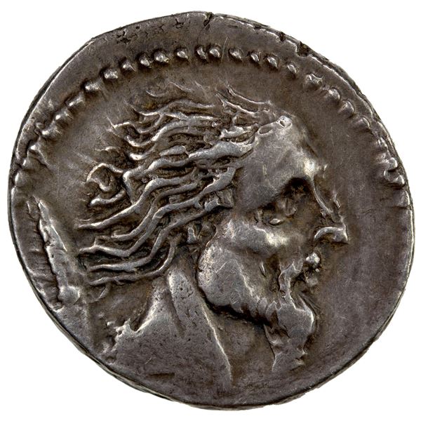 ROMAN REPUBLIC: L. Hostilius Saserna, moneyer, AR denarius (3.95g), Rome, 48 BC, Choice VF