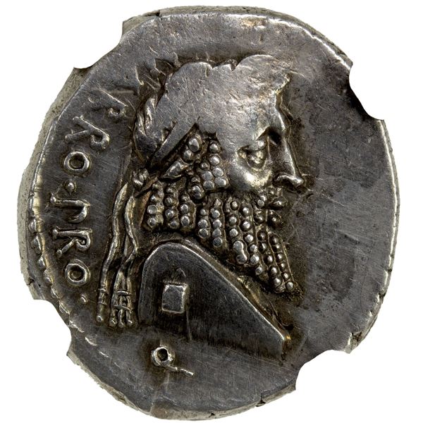 ROMAN IMPERATORIAL PERIOD: Pompey Magnus, AR denarius (3.84g), uncertain mint in Greece, 49 BC, NGC 