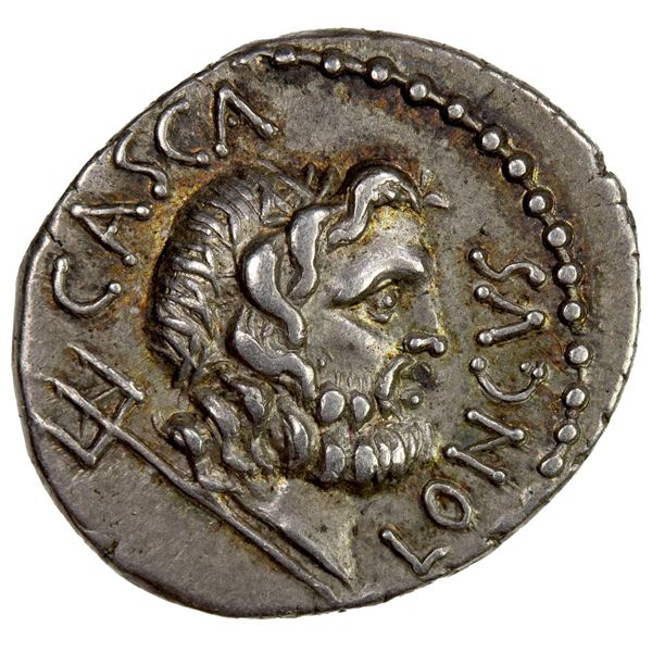 ROMAN IMPERATORIAL PERIOD: Brutus, AR denarius (3.80g), travelling military mint, late summer-autumn