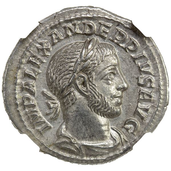 ROMAN EMPIRE: Severus Alexander, 222-235 AD, AR denarius (3.15g), Rome, 231-235 AD, NGC graded Choic