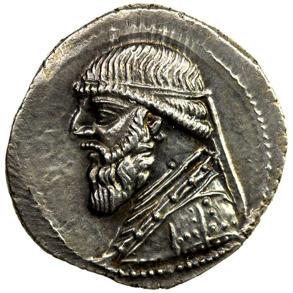 PARTHIAN KINGDOM: Mithradates II, c. 123-88 BC, AR drachm (3.66g), choice EF