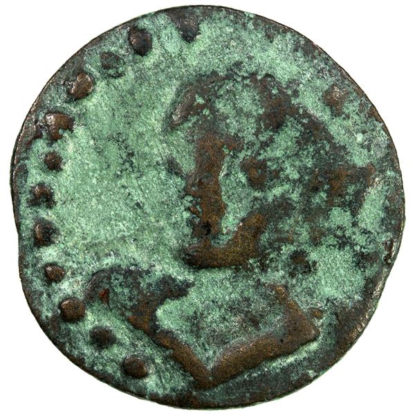 NAKHSHEB: Anonymous, ca. 6th/7th century, AE unit (2.12g), VF