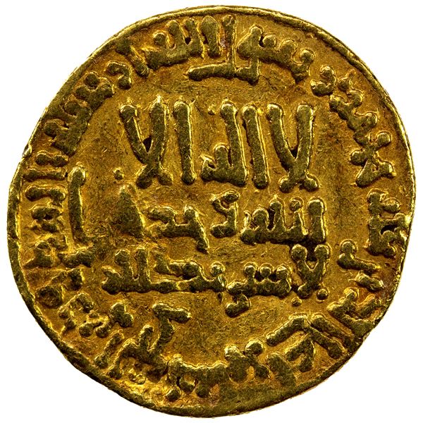 ABBASID: al-Mahdi, 775-785, AV dinar (4.07g), NM, AH166, Fine to VF