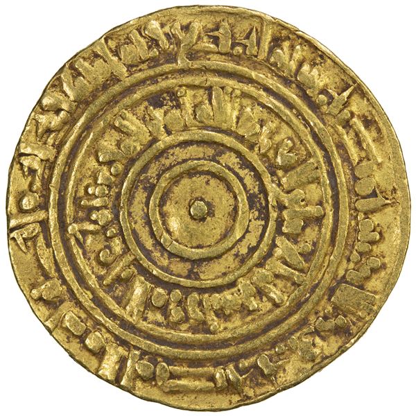 FATIMID: al-'Aziz, 975-996, AV dinar (4.18g), Misr, AH384, VF