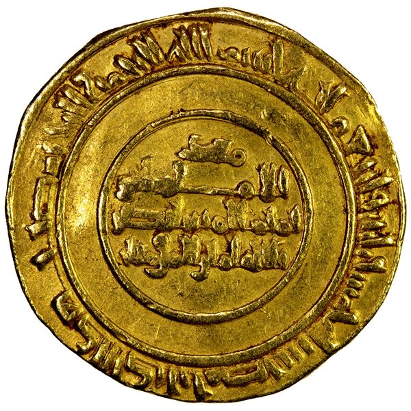 FATIMID: al-Mustansir, 1036-1094, AV dinar (4.23g), Misr, AH435, VF