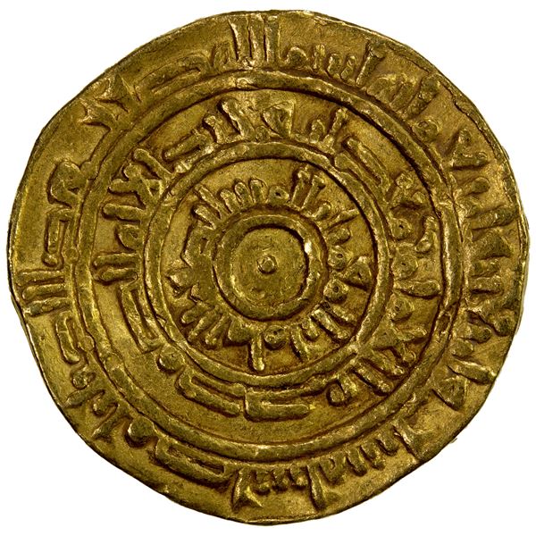 FATIMID: al-Mustansir, 1036-1094, AV dinar (3.94g), Misr, AH444, VF