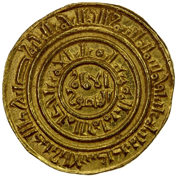 FATIMID: al-Âmir al-Mansur, 1101-1130, AV dinar (3.98g), al-Iskandariya, AH510, Unc