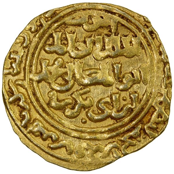 AYYUBID: al-Kamil Muhammad I, 1218-1238, AV dinar (4.36g), al-Qahira, AH635, VF