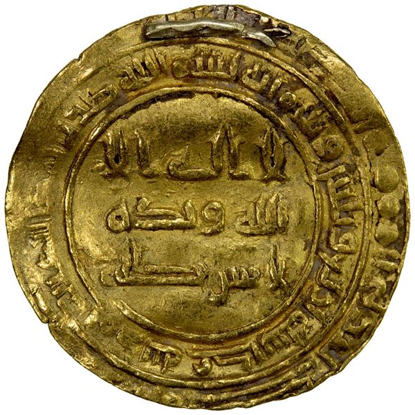 ABBASID OF YEMEN: al-Muti', 946-974, AV reduced weight dinar (1.88g), Madinat 'Adan, AH334, VF