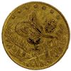Image 1 : TURKEY: Abdul Hamid II, 1876-1909, AV 50 kurush, Kostantiniye, AH1293 year 30, EF