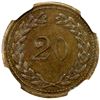 Image 2 : TURKEY: AE 20 para token, 1861, NGC graded MS63