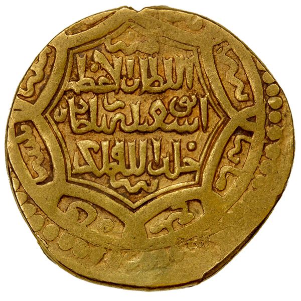 ILKHAN: Abu Sa'id, 1316-1335, AV dinar (8.54g), Tabriz, AH730, VF
