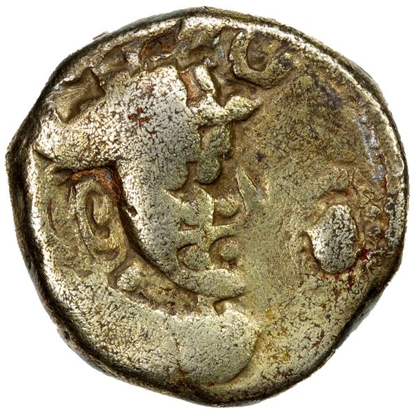 INDO-SASANIAN: SIND: "Rana Datasatya", ca. 5th century, debased AV dinar (6.68g), VF