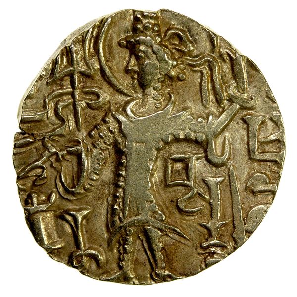 KUSHAN: Kipunada, ca. 350-375, AV dinar (7.60g), choice VF