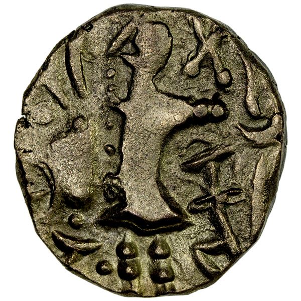 KIDARITE: Tarapira (Tarapra), late 6th century, debased AV dinar (7.49g), VF-EF
