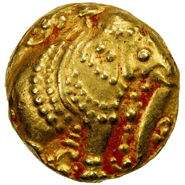 WESTERN GANGAS: Anonymous, ca. 11th-13th century, AV pagoda (3.83g), VF