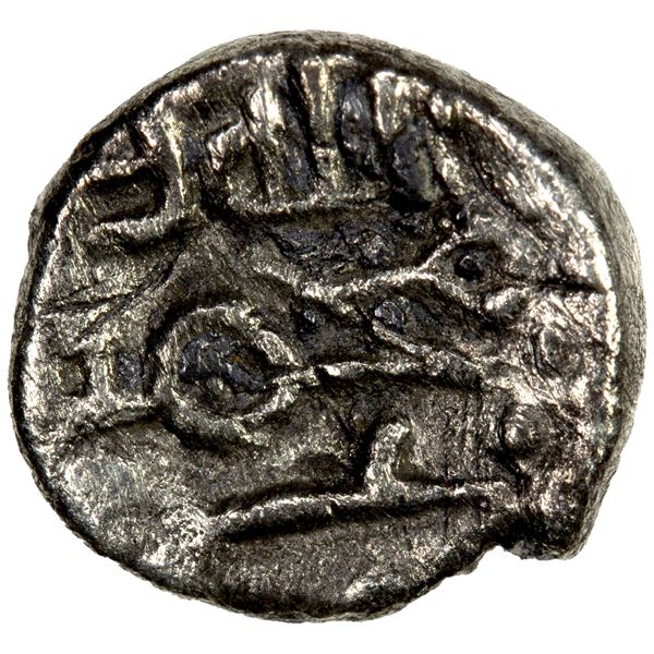 GOVERNORS OF SIND: Muhammad b. 'Irar al-Kalbi, ca. 744-745, AR damma (0.37g), VF