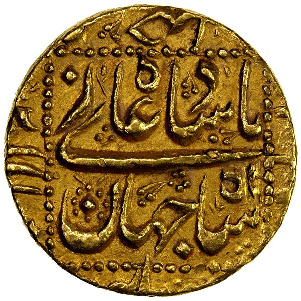 MUGHAL: Shah Jahan I, 1628-1658, AV mohur (10.99g), Burhanpur, AH1050, choice EF