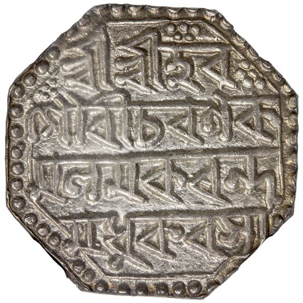 ASSAM: Gaurinatha Simha, 1780-1796, AR rupee, SE1709 year 8 (1787), NGC MS64