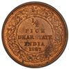 Image 2 : DHAR: Anand Rao III, 1860-1898, AE ½ pice, 1887, PCGS MS64 RB