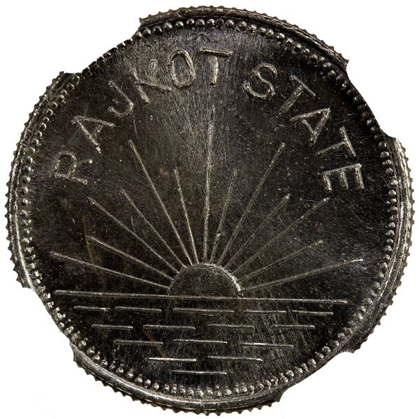 RAJKOT: Dharmendra Singh, 1930-1948, AR medallic mohur, 1945, NGC MS66