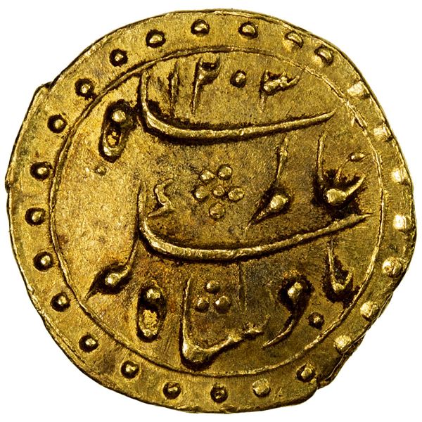 BENGAL PRESIDENCY: AV 1/8 mohur (1.56g), Murshidabad, AH1203 year 19, AU