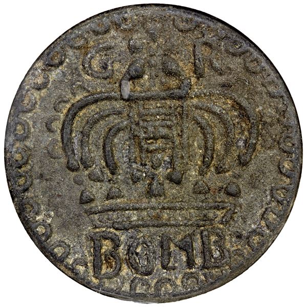 BOMBAY PRESIDENCY: tin 2 pice, ND (1717-71), NGC AU58