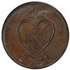 Image 1 : BOMBAY PRESIDENCY: AE 2 pice, 1791, PCGS Proof 64 BN
