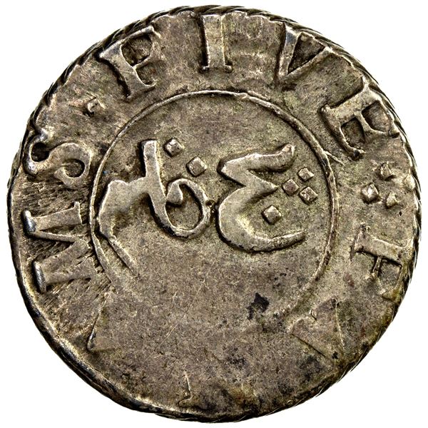 MADRAS PRESIDENCY: AR 5 fanams (4.53g) (1807), VF