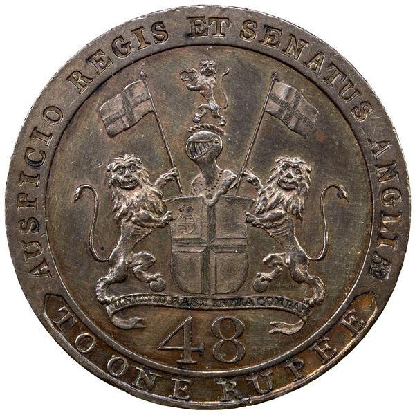 MADRAS PRESIDENCY: AE 1/48 rupee (13.60g), 1797, Proof