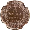 Image 2 : BRITISH INDIA: George V, AE 1/12 anna, 1913(c), NGC Proof 62 RD