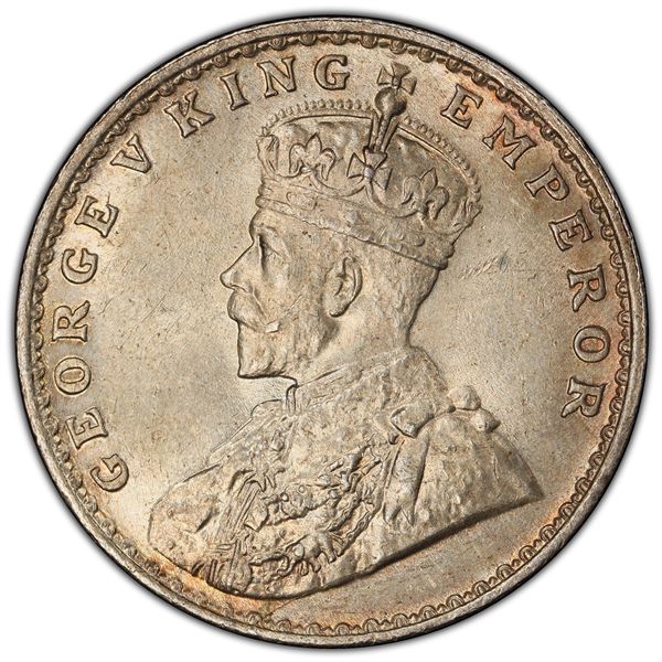 BRITISH INDIA: George V, AR rupee, 1921(b), PCGS MS64