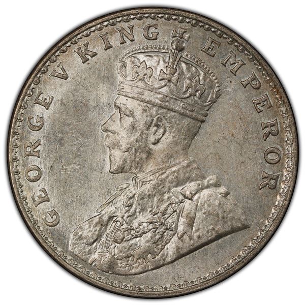 BRITISH INDIA: George V, AR rupee, 1922(b), PCGS MS63