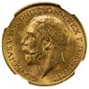 Image 1 : BRITISH INDIA: George V, AV sovereign, 1918-I, NGC MS64