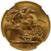 Image 2 : BRITISH INDIA: George V, AV sovereign, 1918-I, NGC MS64