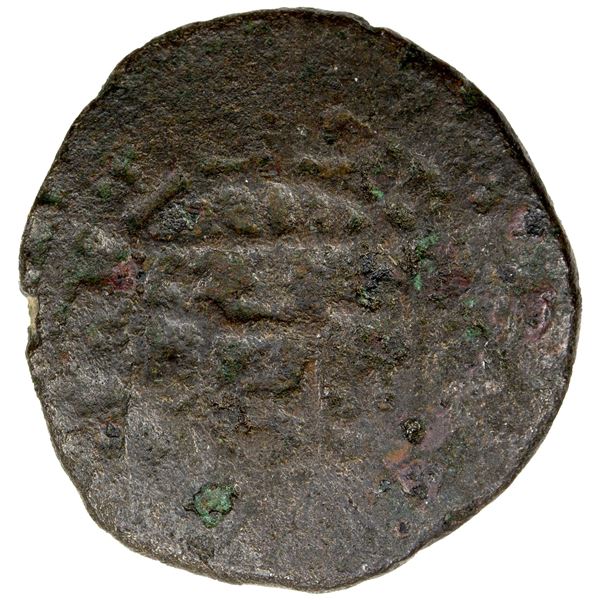 BACAIM & CHAUL: João IV, 1640-1656, AE 4 bazarucos (3.70g), 1654, Fine