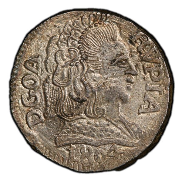 GOA: João, regency, 1799-1816, AR rupia, 1804, PCGS MS62