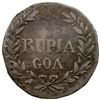 Image 2 : GOA: Pedro V, 1853-1861, AR rupia (10.96g), 1856, VF