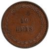 Image 2 : PORTUGUESE INDIA: Luiz I, 1861-1889, AE 10 reis, 1871, PCGS MS62 BN