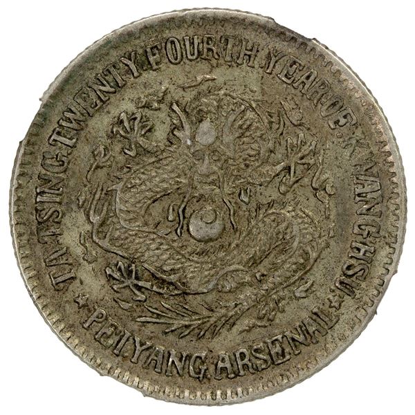CHIHLI: AR 20 cents, year 24 (1898), NGC AU55