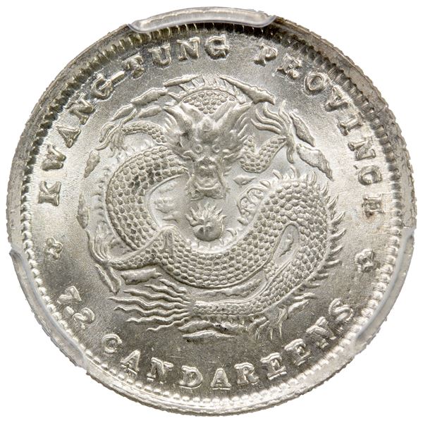 KWANGTUNG: AR 10 cents, ND (1890-1908), PCGS MS64