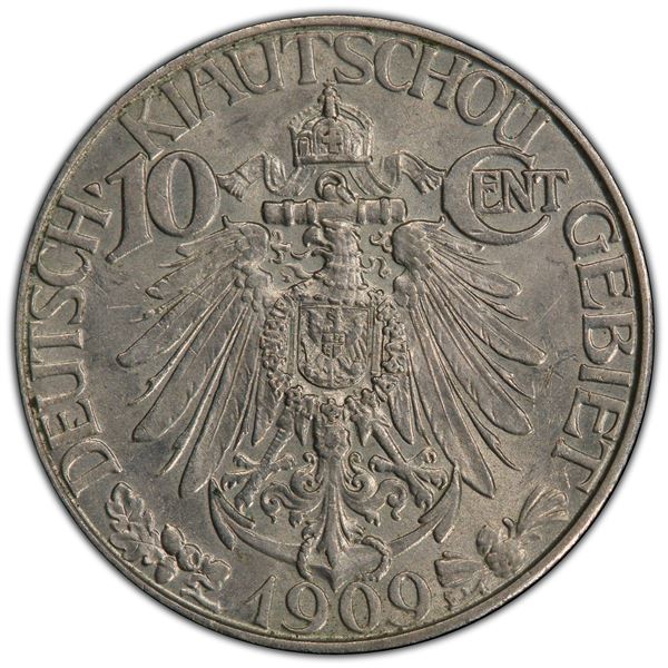 KIAUCHAU: Wilhelm II, 1898-1914, 10 cents, 1909, PCGS MS63