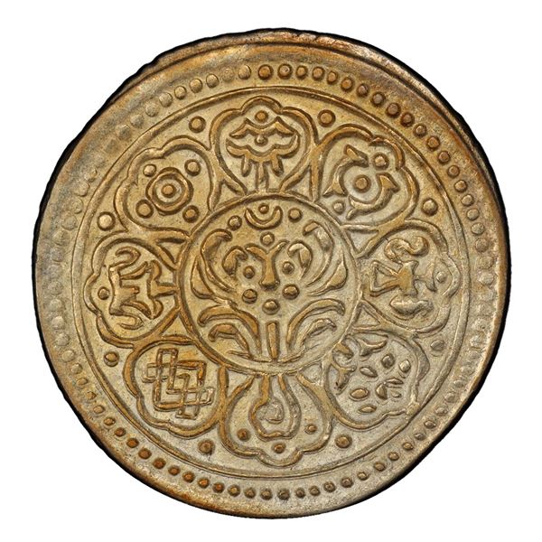 TIBET: AR ga-den tangka, ND (1912-18), PCGS AU58