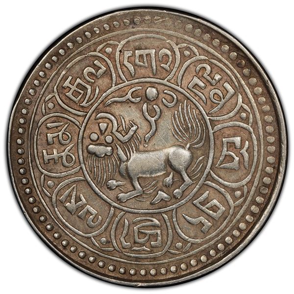TIBET: AR 5 sho, BE15-50 (1916), PCGS EF45