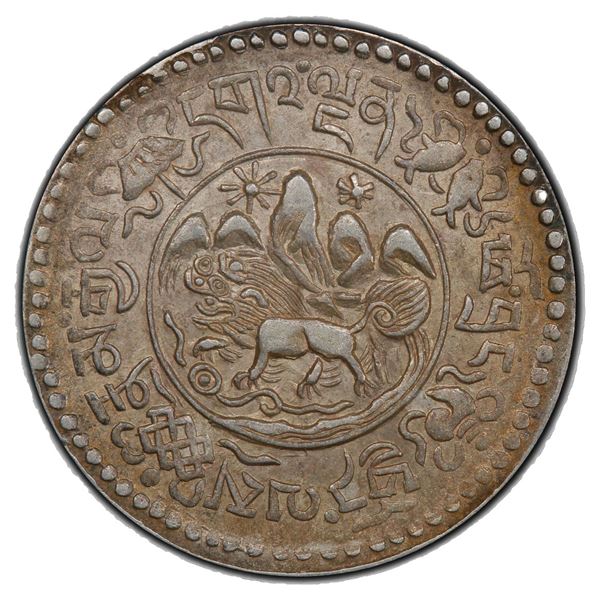 TIBET: AR 1½ srang, BE16-11 (1937), PCGS AU58