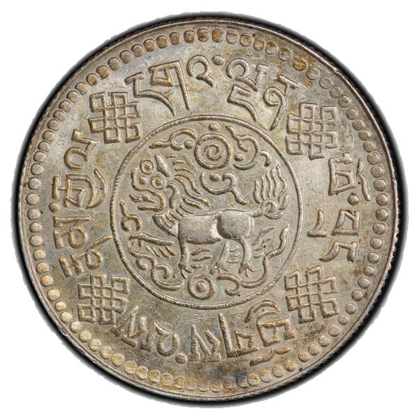 TIBET: AR 3 srang, Trabshi mint, BE16-8 (1934), PCGS MS62